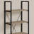 Cassiopeia 4 Open Shelves Metal Frame Bookshelf in Black/Brown Finish, 47.78" H X 23.59" W X 11.82"D-888137076