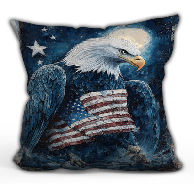 The Eagle Of Faith Throw Pillow