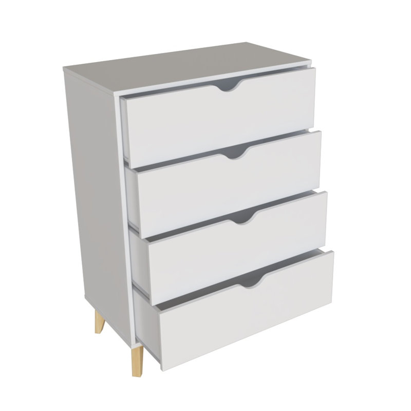 Jasmond 30'' W 4 - Drawer Dresser, White