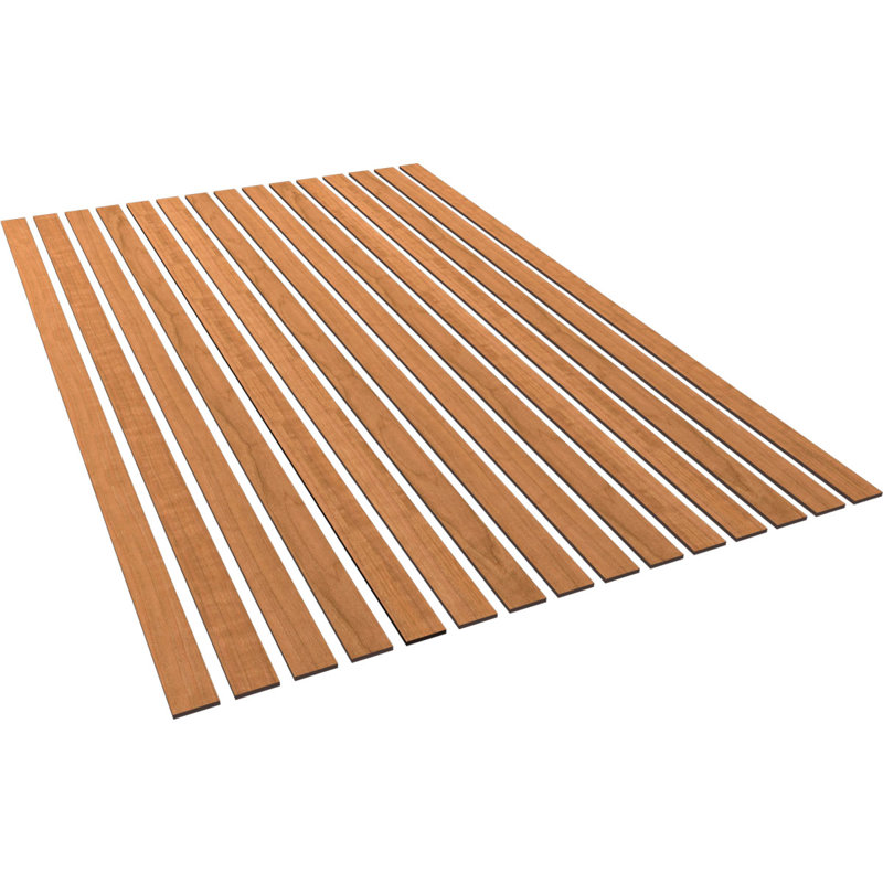 Adjustable Wood Slat Wall Panel Kit, Cherry, 1"W x 47"H x 0.375"T