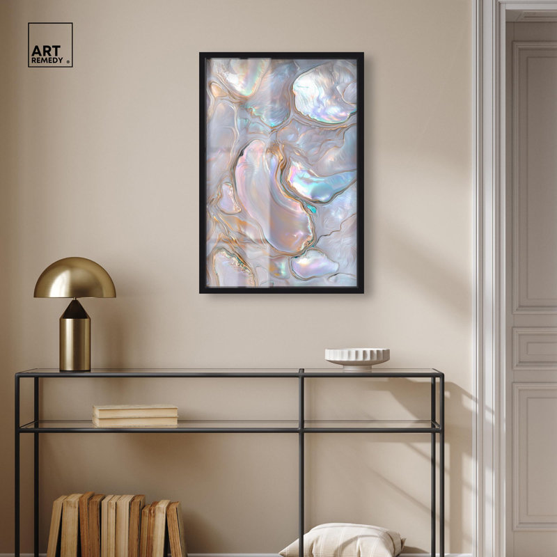 Décoration murale géodésienne «Fluid Preciousness III» par Art Remedy, 25" H x 17" W, Noir