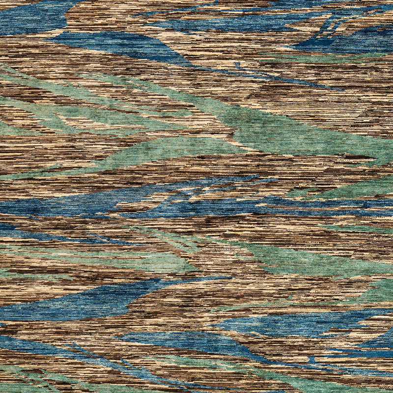 Tapis abstrait moderne 4204, Carré 3 pi