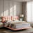 Branson Floating PU Leather Platform Bed With LED Lights & Tufted Headboard-879610005