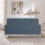Canapé double de 57 pouces avec rangement, canapé pratique pour le salon, bureau à domicile, gris