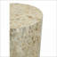 Tabouret d'appoint, finition cylindrique dorée et noire de 14 po x 14 po x 18 po pour le vestibule de salon | Or | Panneau de fibres à densité moyenne; Capiz