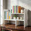 White Adjustable Wooden Desk Shelf