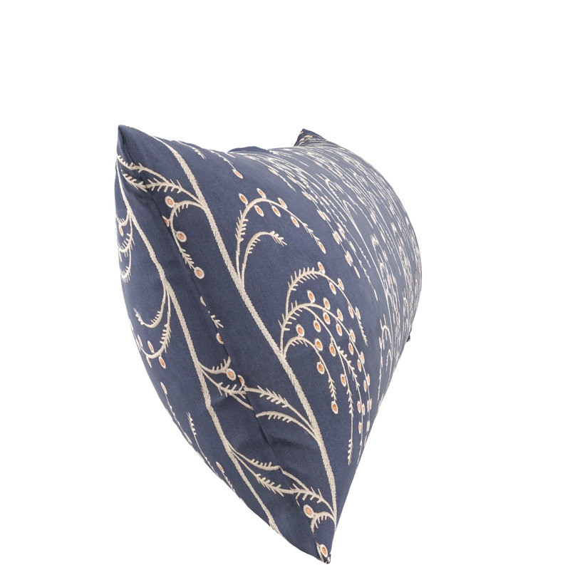 Windsor Lumbar Pillow, Navy, Rectangular 12"H x 18"W