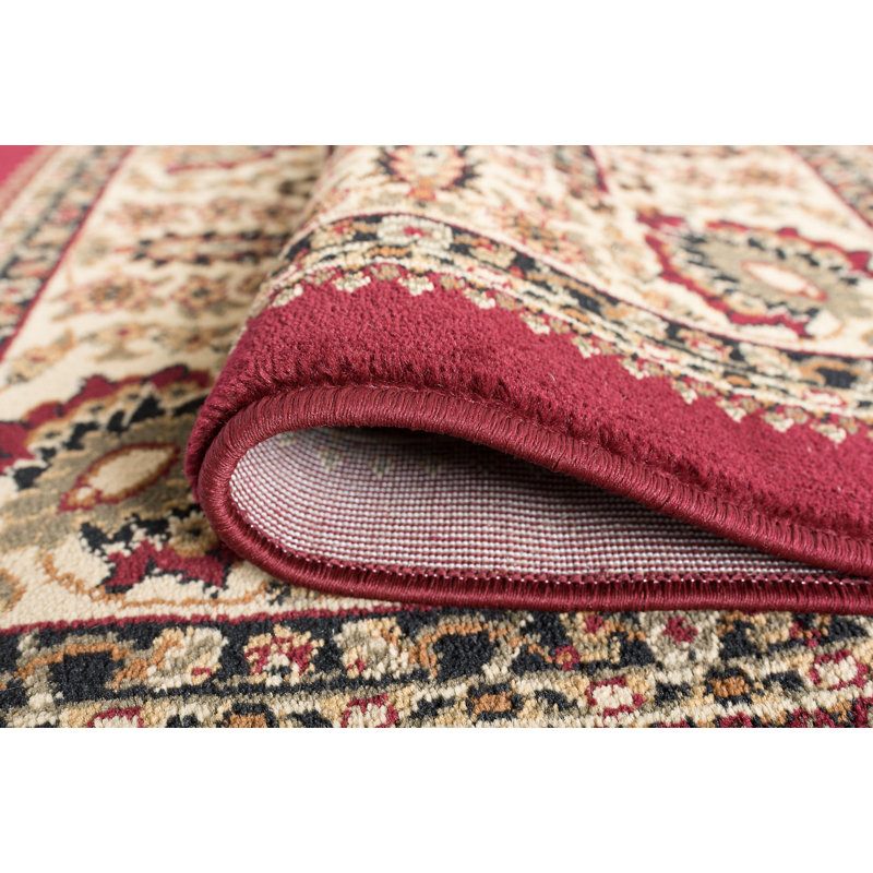 Tapis oriental rouge Clarence, Rond 7 pi 11 po