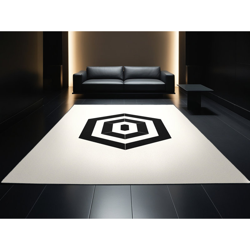 Tapis gris lavable à la machine Patrizius Labyrinth Labyrinth, 3 X 5