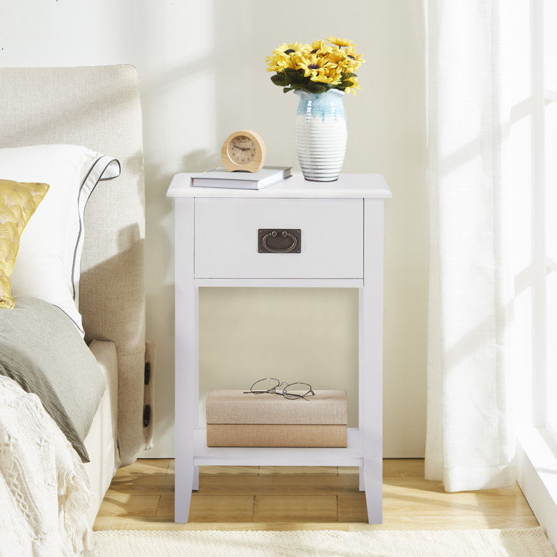 Miramontes 15.7'' W Nightstand, White, Individual
