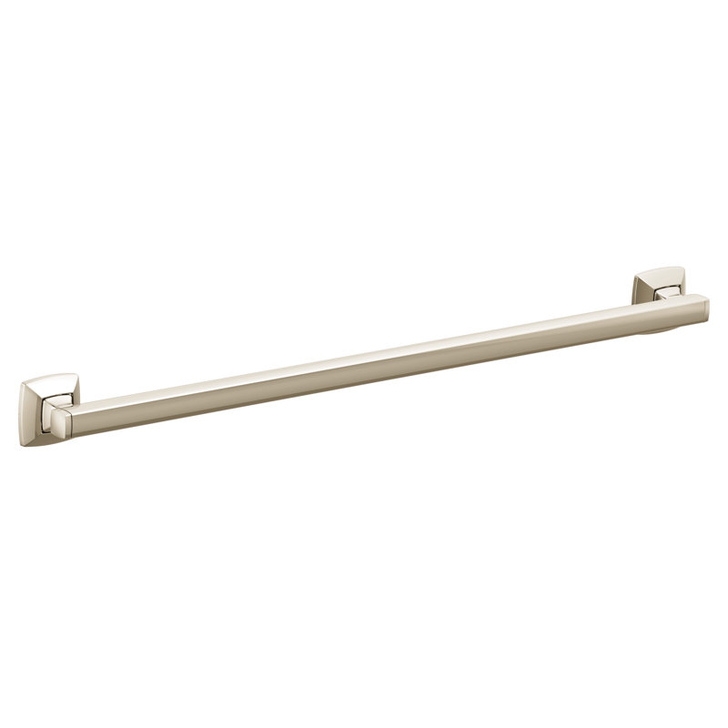 Barre d'appui de salle de bain Moen Voss, H 3,13 po x l 27,12 po x P 2,63 po, Nickel poli