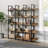 5 Tier Industrial Vintage Bookcase, Open Bookshelf With Metal Frame & Mdf Boards, 400lbs Total Capacity For Home Office – Anti-tip Design-123056929