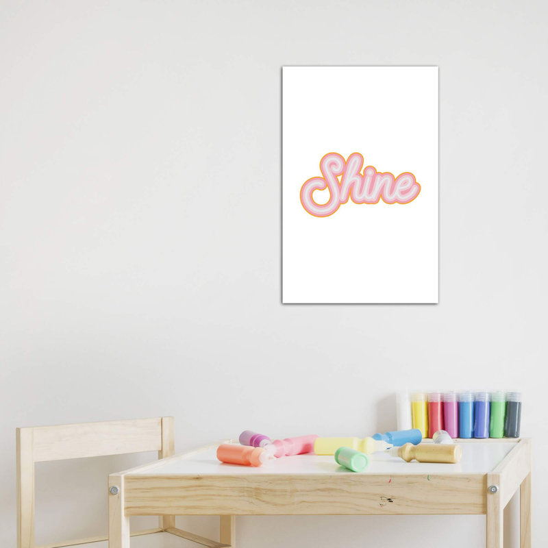 Shine - reproduction d'art textuel, Toile tendue, Pas de tapis, H 40 po x l 26 po x P 1,5 po
