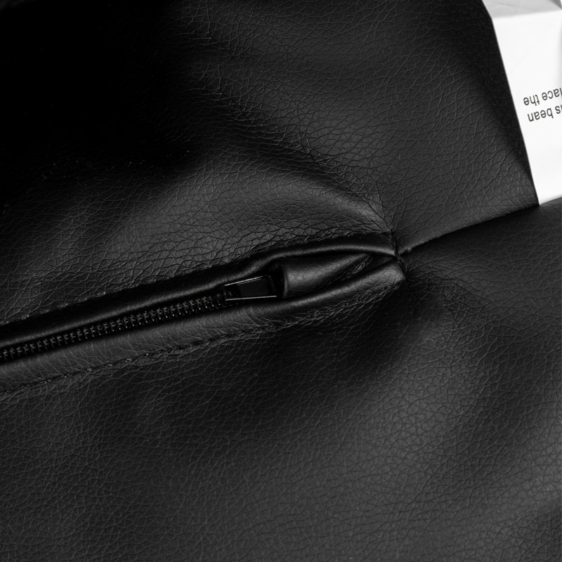 Beadbox Pro Gaming Bean Bag Chair, Black Faux Leather