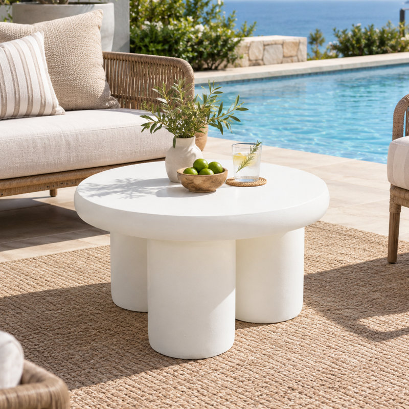 Round Magnesium Oxide Coffee Table
