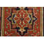 Tapis de vestibule géométrique orange en laine 2x3