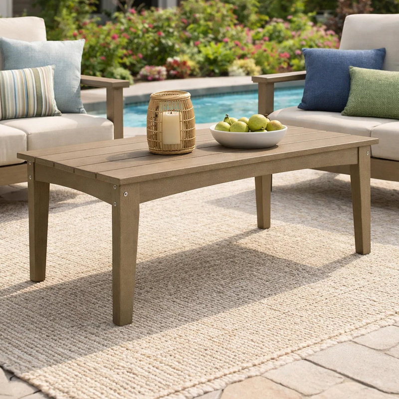 Table basse d'extérieur Lynbrook, Brun