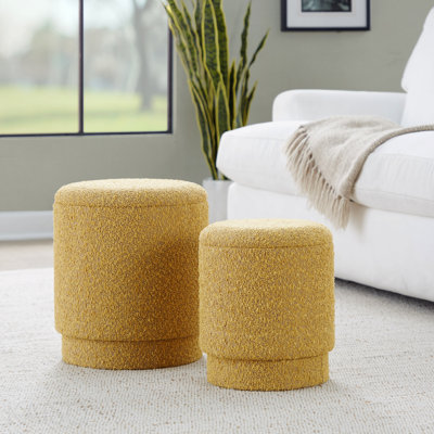 Ottoman Set, Fabric - Yellow