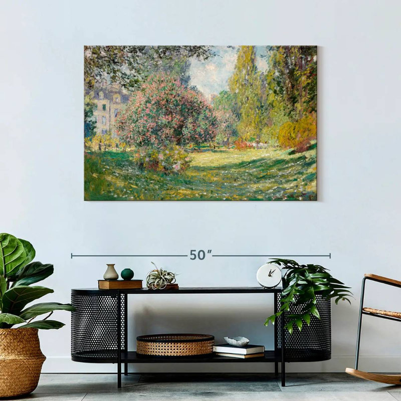 Paysage de Sireci, parc Monceau, 1876, H 30 po x l 45 po