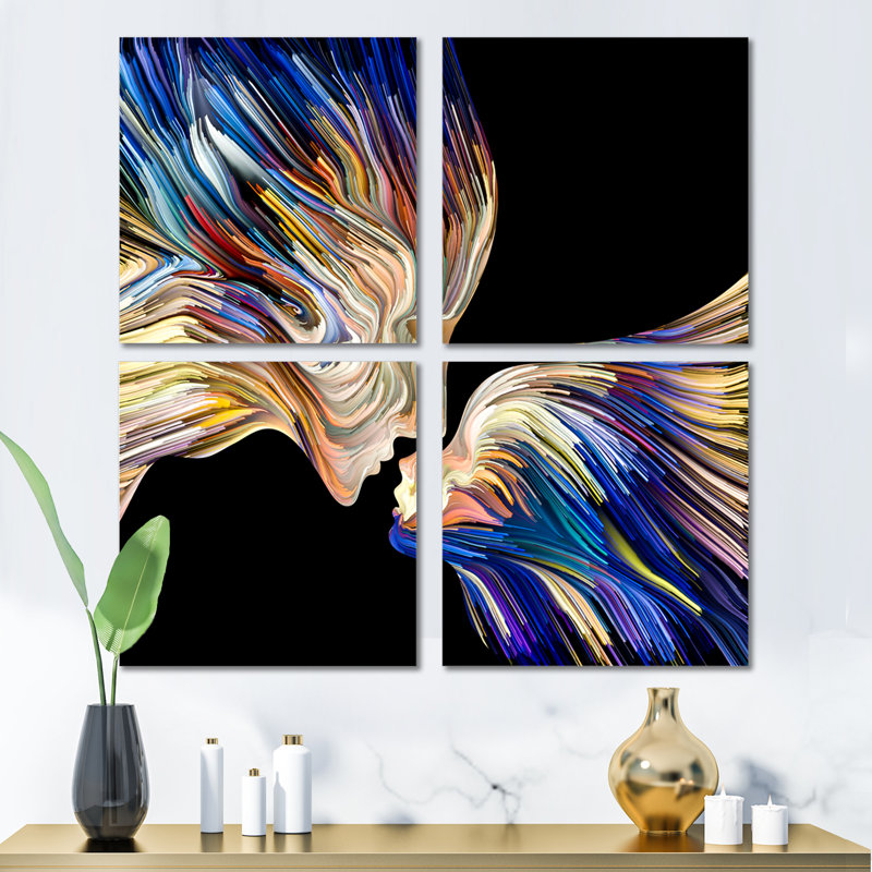 «Metaphorical Mind - Sensual», reproduction d'art sur toile, ensemble de 4 pièces