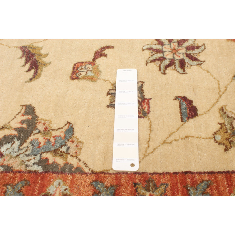 Tapis crème torsadé noué à la main 9 pi 1 po x 12 pi 2 po Chobi