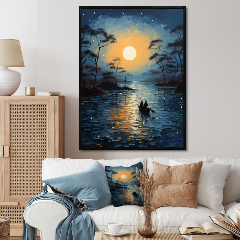 «Tyle Hinduisim Sacred River II», reproduction, H 32 po x l 16 po x P 1 po, Cadre flottant noir