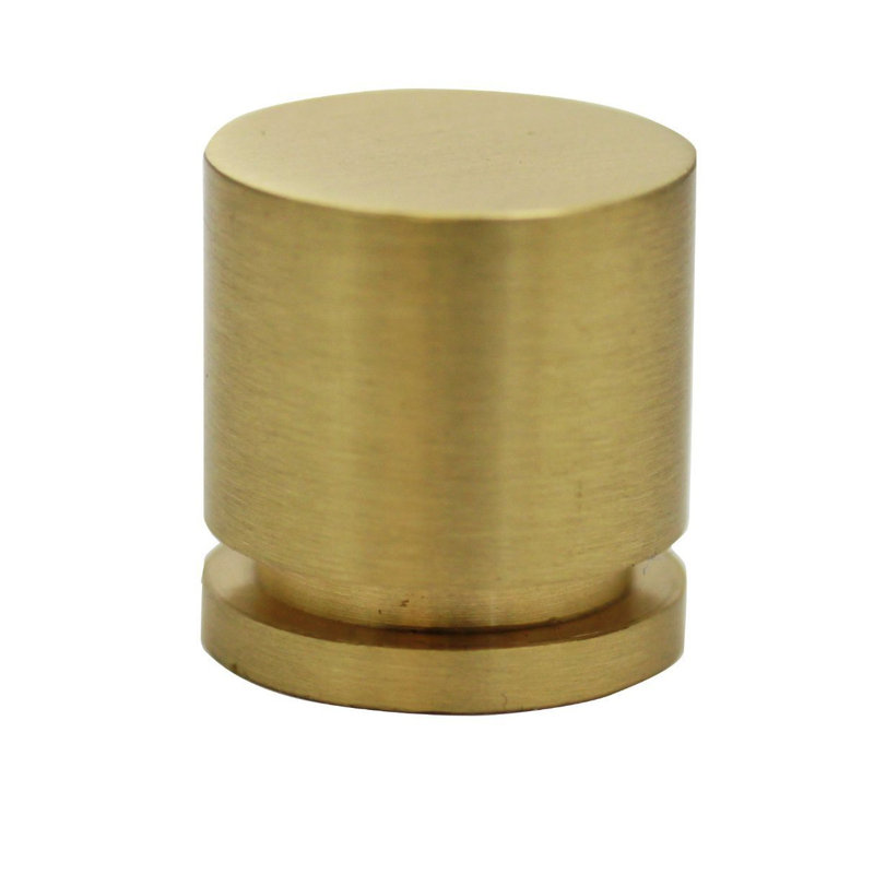 Poignée cylindrique de diamètre 1 po Lathe, Laiton satiné