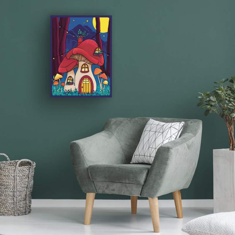 Fantasy fungi forest sur toile, L 24 po x H 32 po