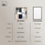 «Blue and Tan Abstraction I Shadowbox Print», art mural bleu par Art Remedy-115123740-115123742