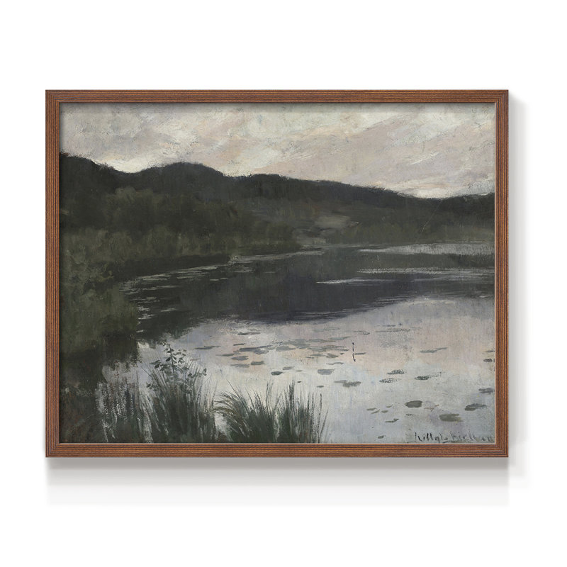 Paysages rétro-CCDCLCXXVII - impression encadrée - réaménageable, H 11 po x l 14 po, Noyer