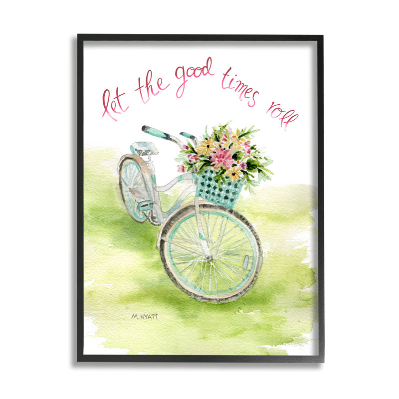 Let Good Times, H 20 po x l 16 po, Giclée encadrée noir minuit