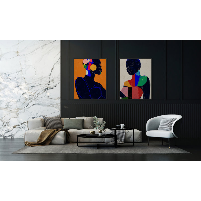 Manga 7 Print by Luciano Cian, Black, 50" H x 40" W x 2.63" D