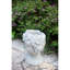 Buste mural en ciment 8 po x 9 po x 11,5 po, gris, avec motif floral pour jardin-132994756