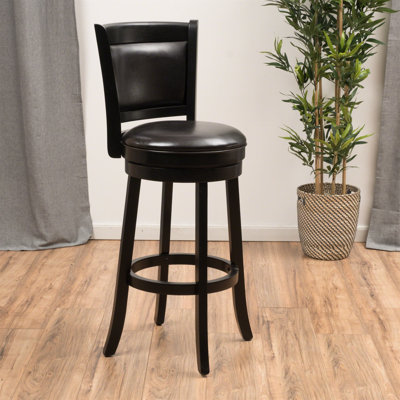 Shult Upholstered Counter Extra Tall Stool with Solid Wood Frame