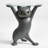 23''H Enchanting Cute Cat Side Table-696722244