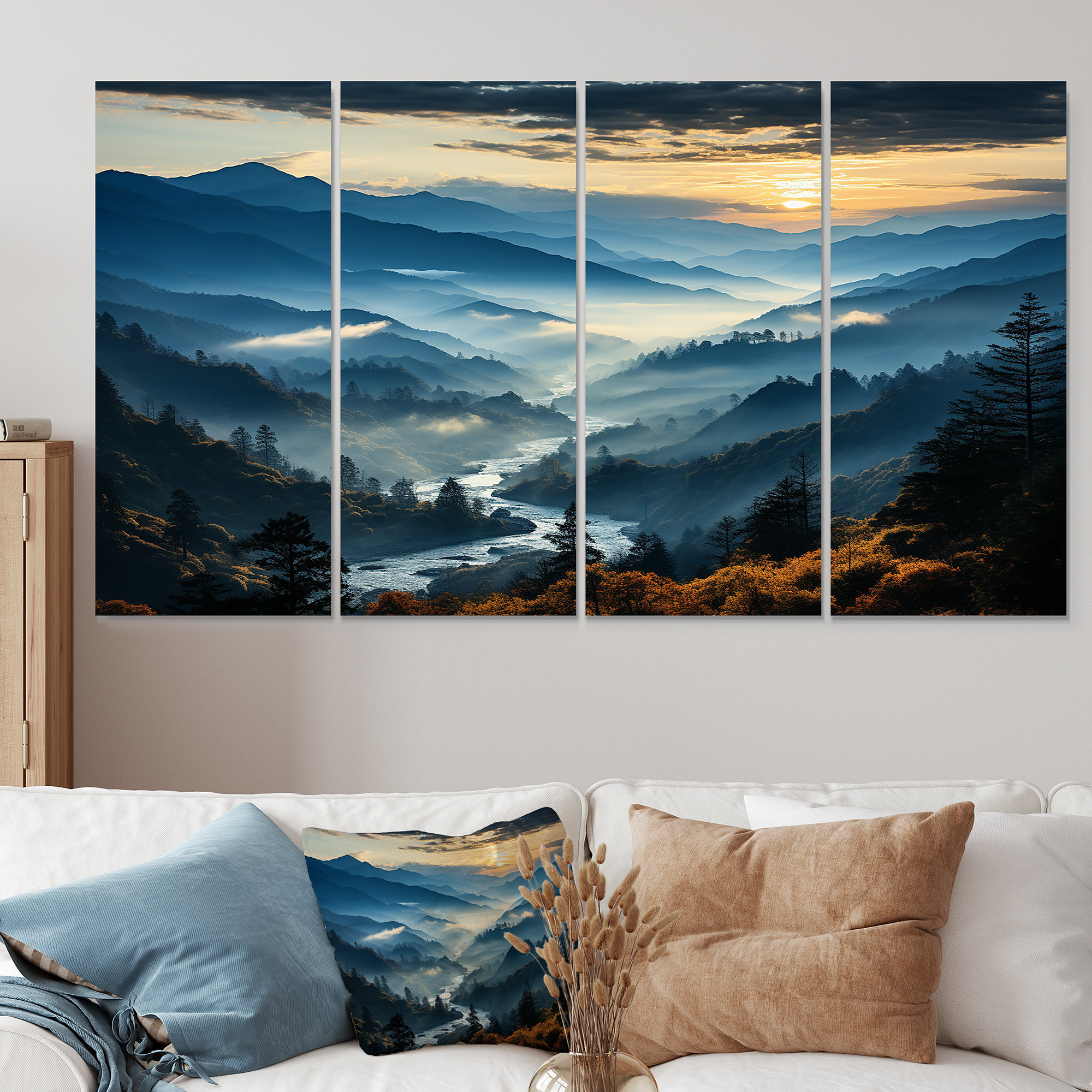 Millwood Pines Blue And Green Majesty Mountain Panorama I - Mountains 4 ...