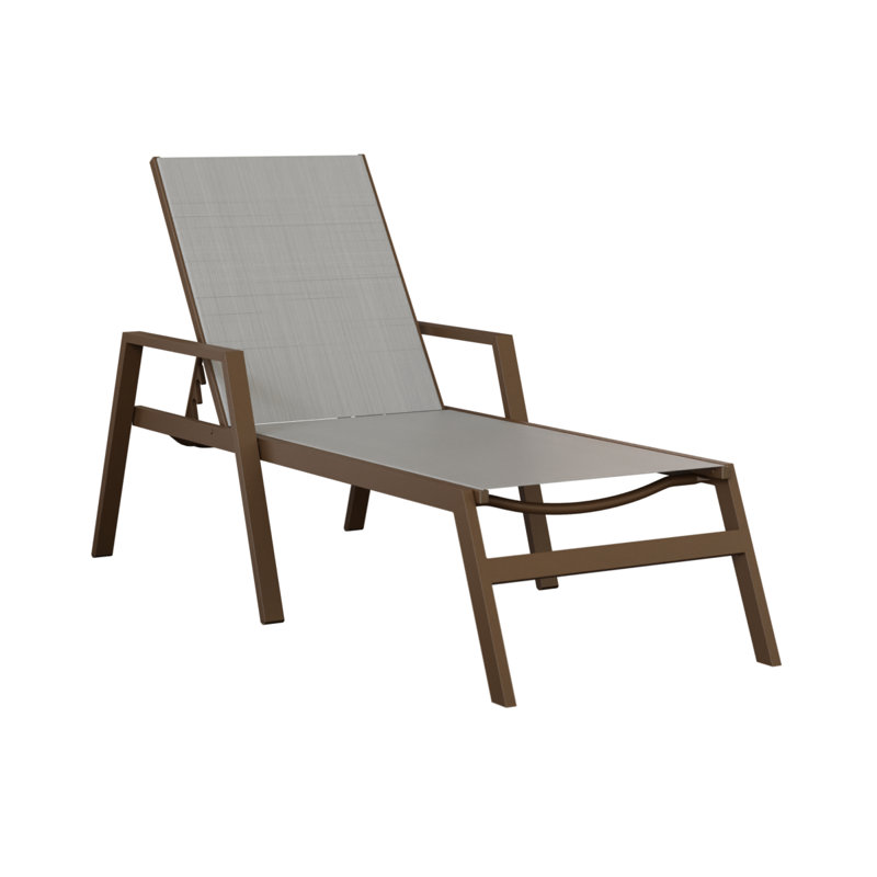 Méridienne Berlin Gardens Vida, Filon de bois mesquite, Gris foncé