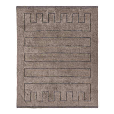 Pelagia Handmade Geometric Brown Area Rug