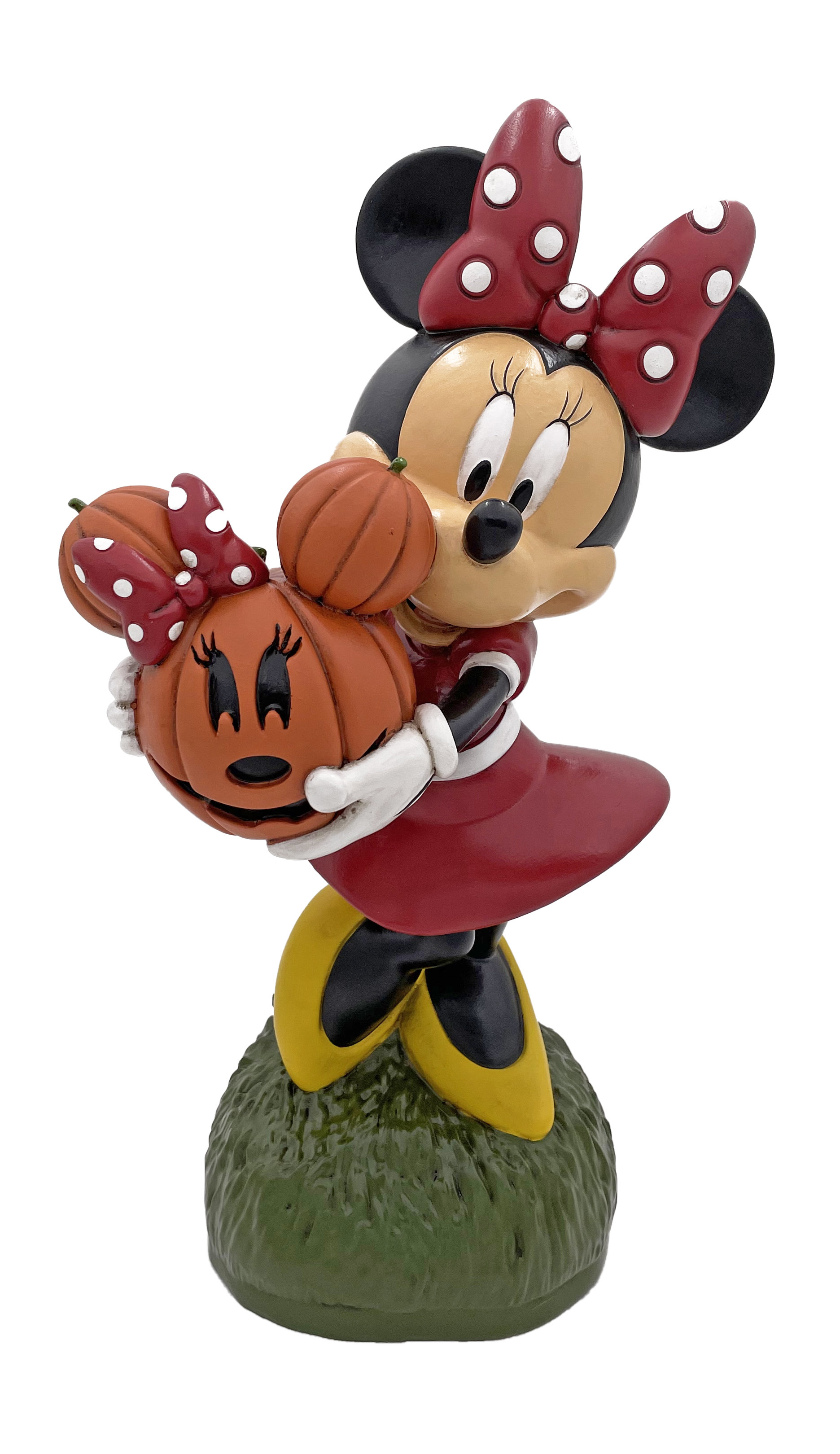 Disney-Figurine Minnie Mouse en résine solaire, décoration de sol