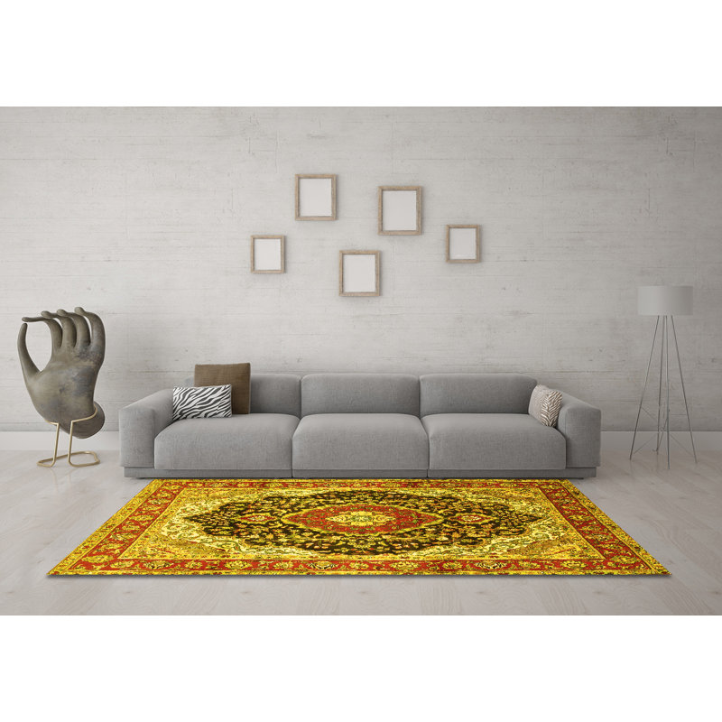 Mcannich Washable Oriental Indoor Rug, Square 5'