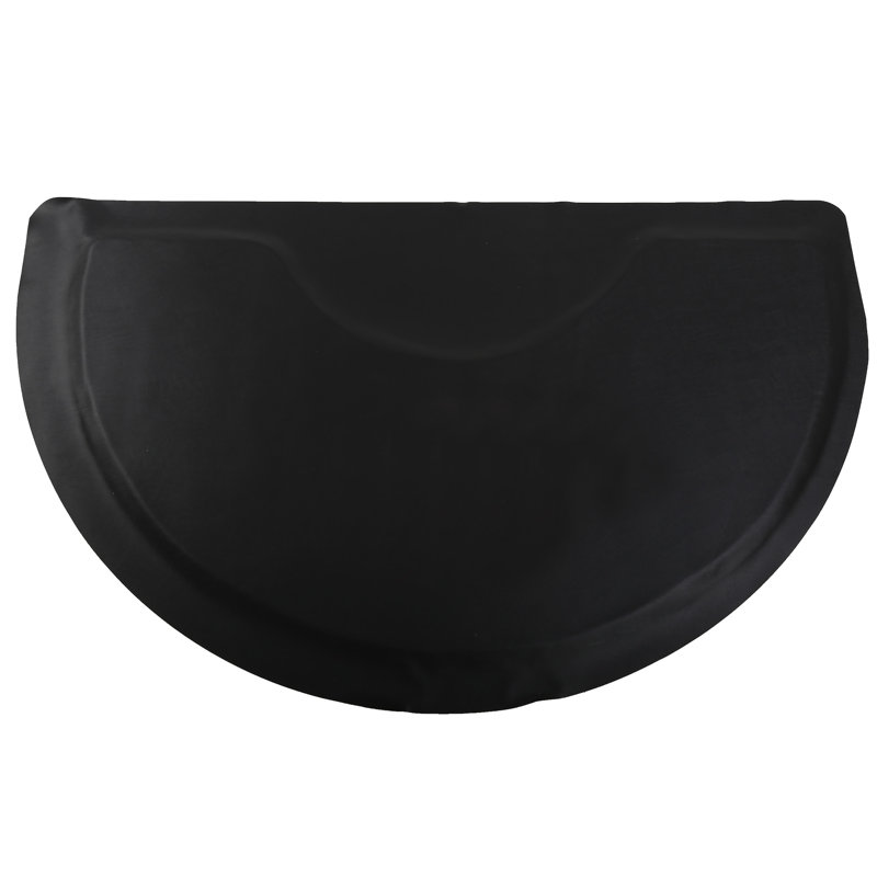 Black Semicircular PVC Anti-Fatigue Salon Floor Mat