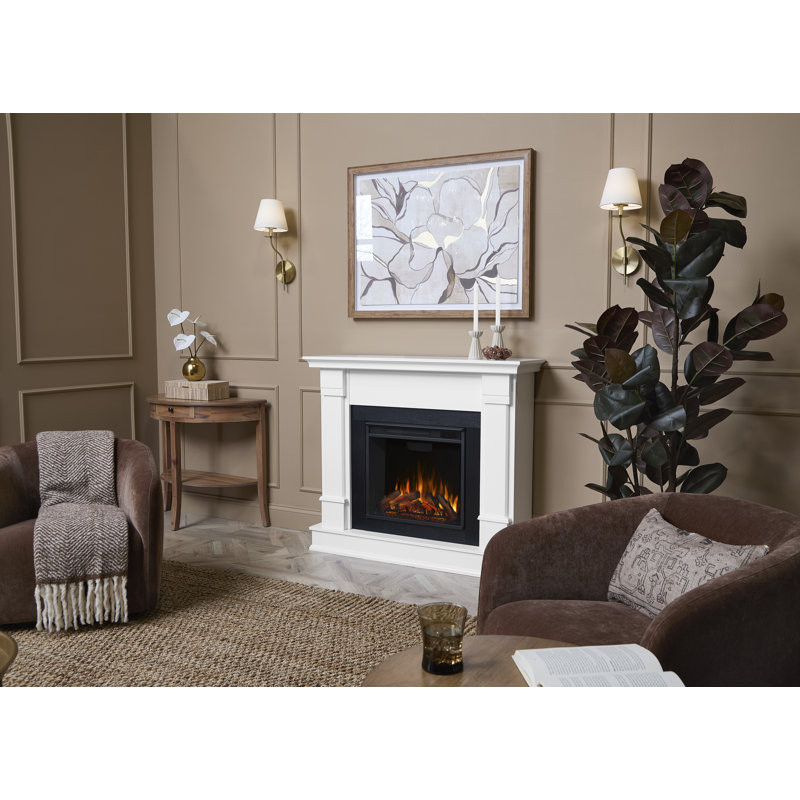 Silverton 48" Electric Fireplace by Real Flame, White