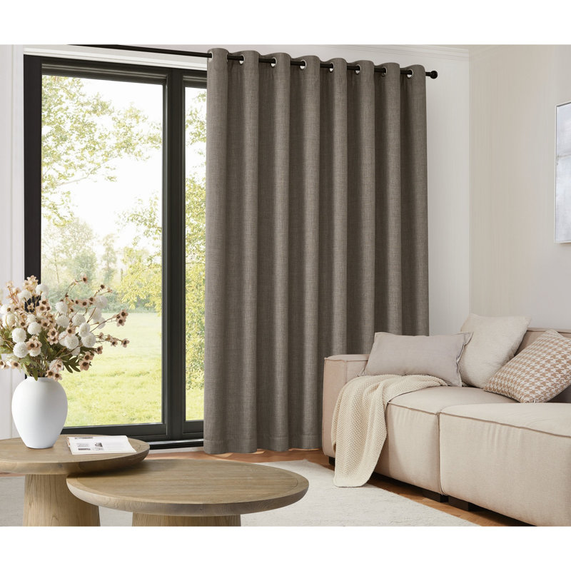 Paire de rideaux occultant avec œillets SUNBARRIER I-SNAP , Champignon, L 100 po x L 95 po