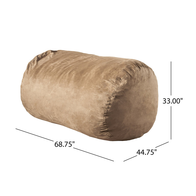Fauteuil à billes cylindrique en microfibre Marlin