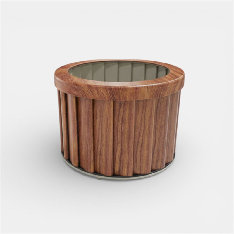 Pot rond Strata MD, H 6,25 po x l 8,38 po x P 8,38 po, Orange