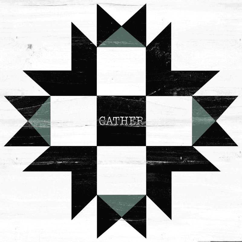 Courtepointe «Gather Barn», impression sur toile tendue, H 12 po x l 12 po