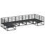 Garden Sofa Set with Cushion Aluminium Outdoor Seating Modern