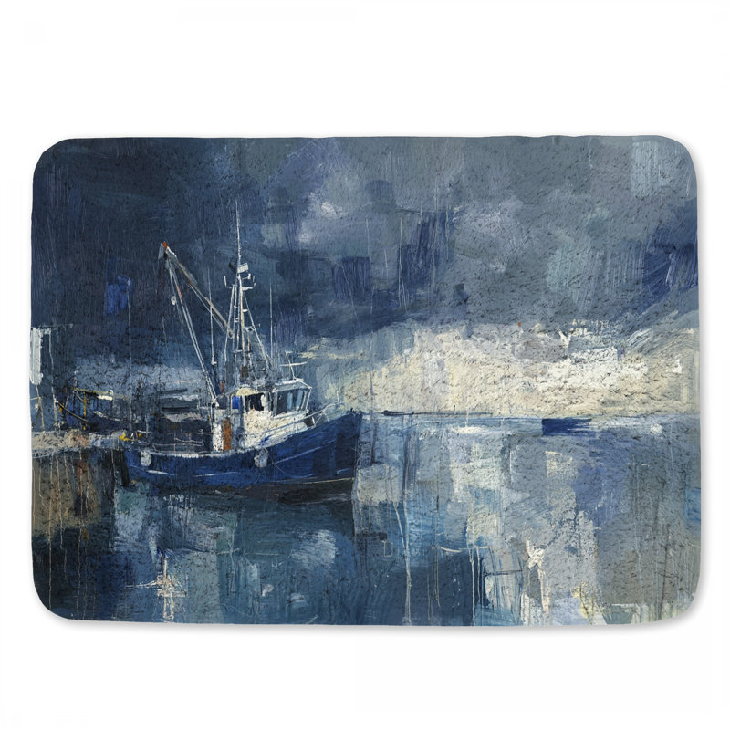 Tapis de bain bateau Marine, L 34 po x l 21 po