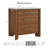Auris 23.6" 3-Drawer Nightstand with Stone-Look Top-1790463299