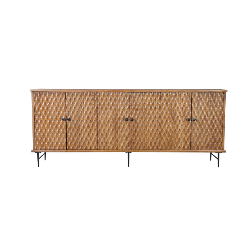 Hollingsworth 90'' Solid Wood Sideboard, Brown
